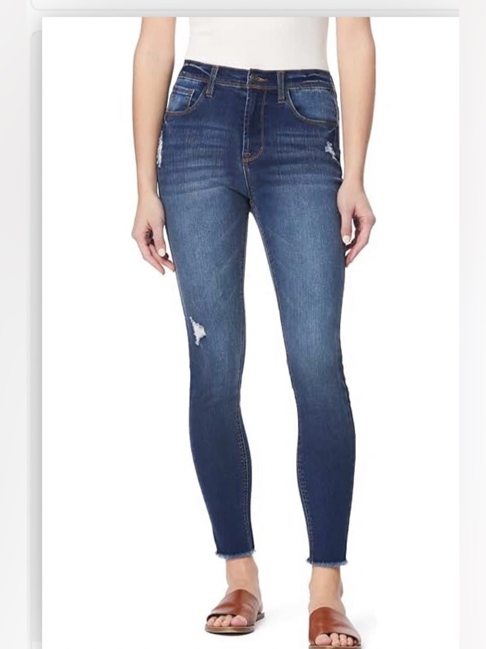 Kensie ✨Distressed Vintage ✨The Kelsey✨High Rise ✨Skinny Jeans ✨Dark Blue Denim✨
